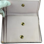 Fendi Light Pink Leather F Logo Snap Wallet