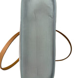 Hermes Light Blue Canvas Leather Trim Cabag Elan Tote