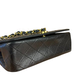 Chanel CC Vintage Black Quilted Chain Flap Bag