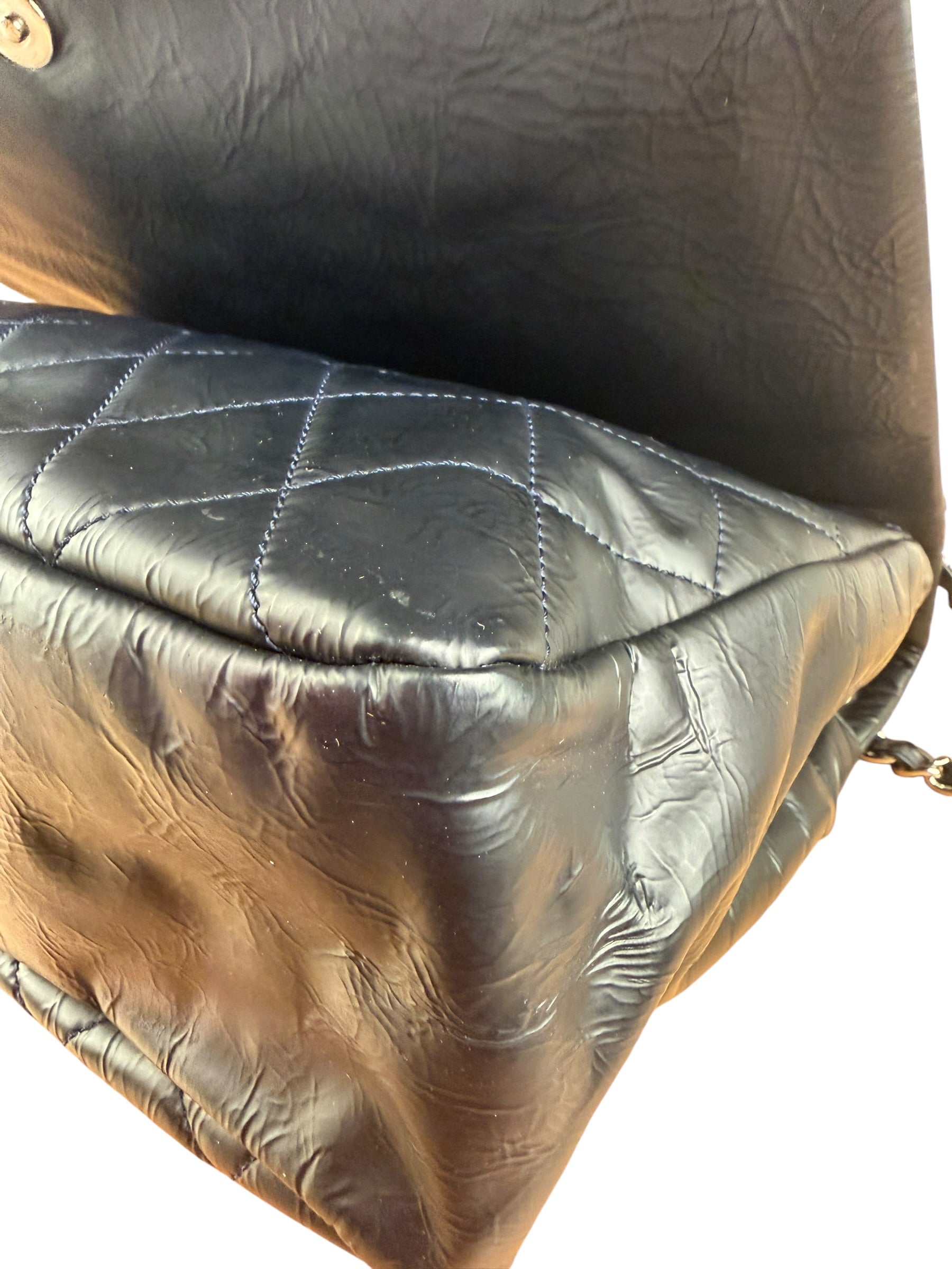 Chanel Black Leather Reissue 2.55 Flap Shoulder Bag 1999