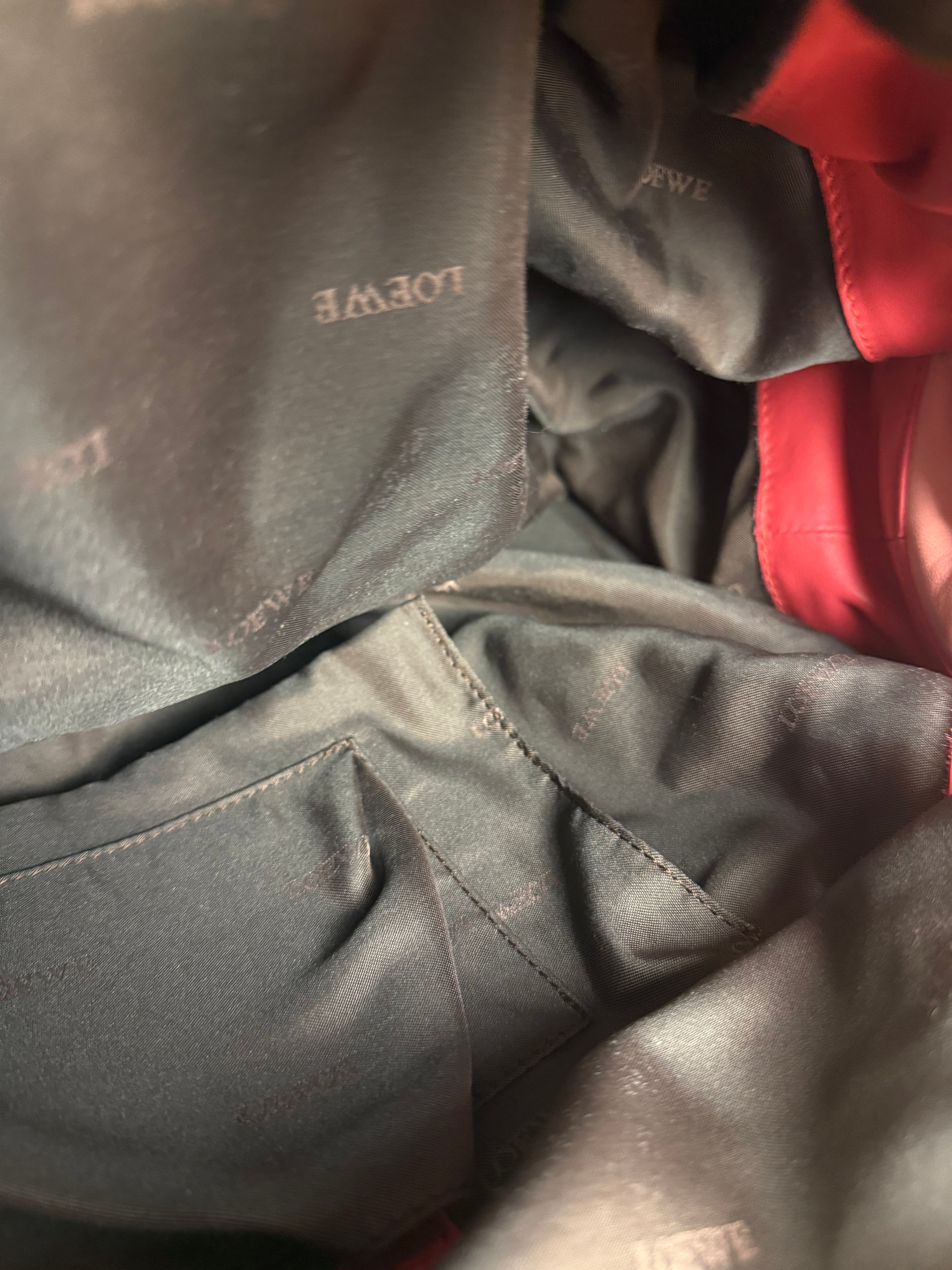 Loewe Leather Nappa Aire Handbag Orange/Pink