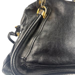 Chloe Black Leather Paraty Shoulder Bag