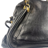 Chloe Black Leather Paraty Shoulder Bag