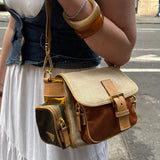 Prada Multicolor Leather Trim Sac Multi-Poches Crossbody Bag