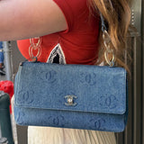 Chanel CC Denim Logo Flap Shoulder Bag 2002