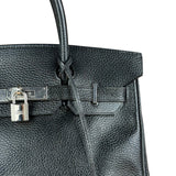 Hermes Birkin 30 Black Togo Leather Handbag 2002