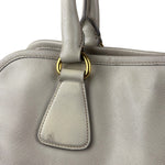 Prada Saffiano Lux Leather Grey 2Way Shopping Bag