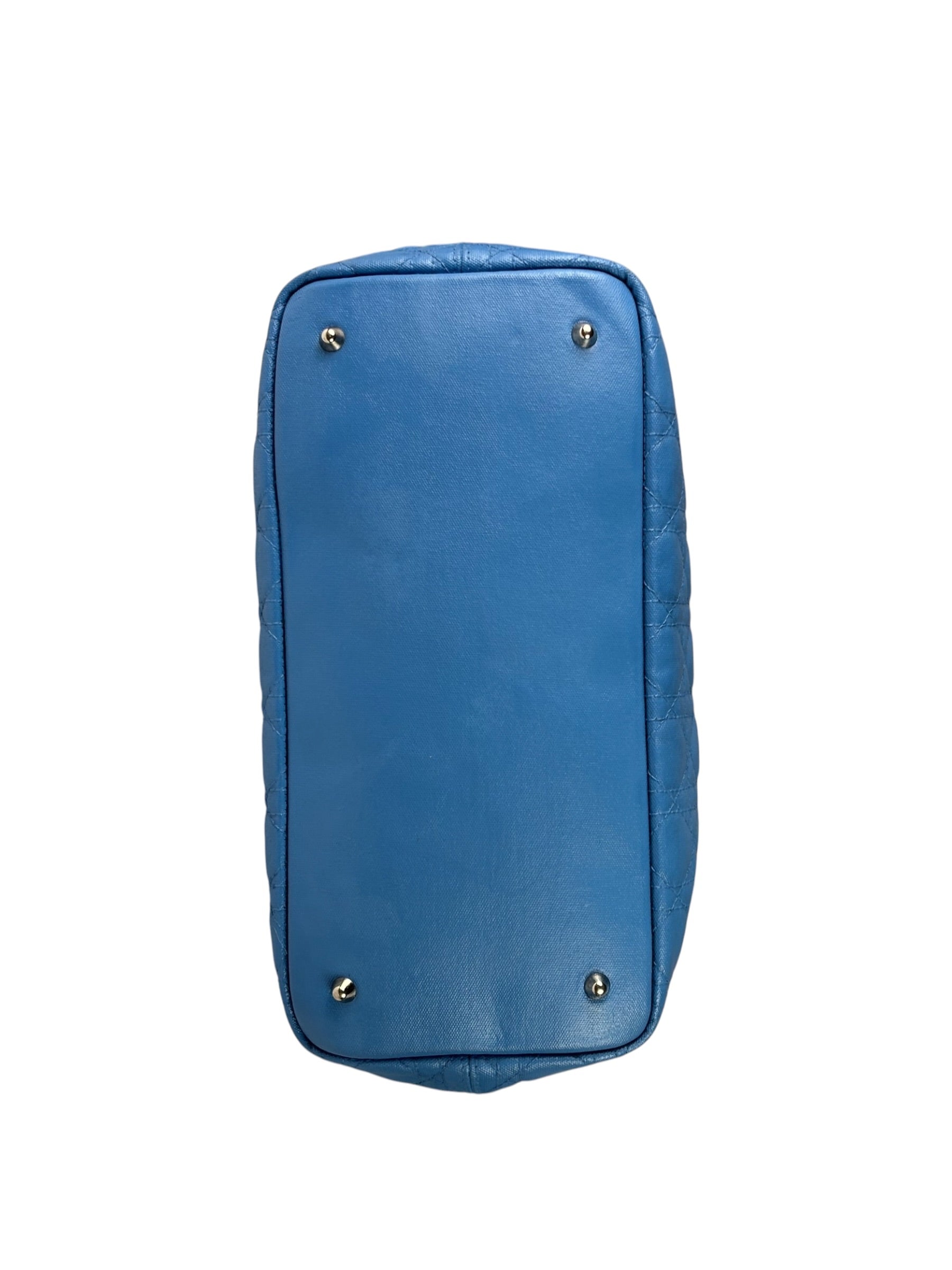 Christian Dior Blue Leather Panarea Tote