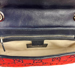 Gucci GG Red Marmont Flap Chain Shoulder Bag