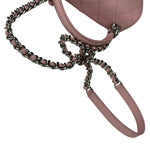 Chanel Pink Stitch Quilt Ring My Bag 2Way Flap 2017