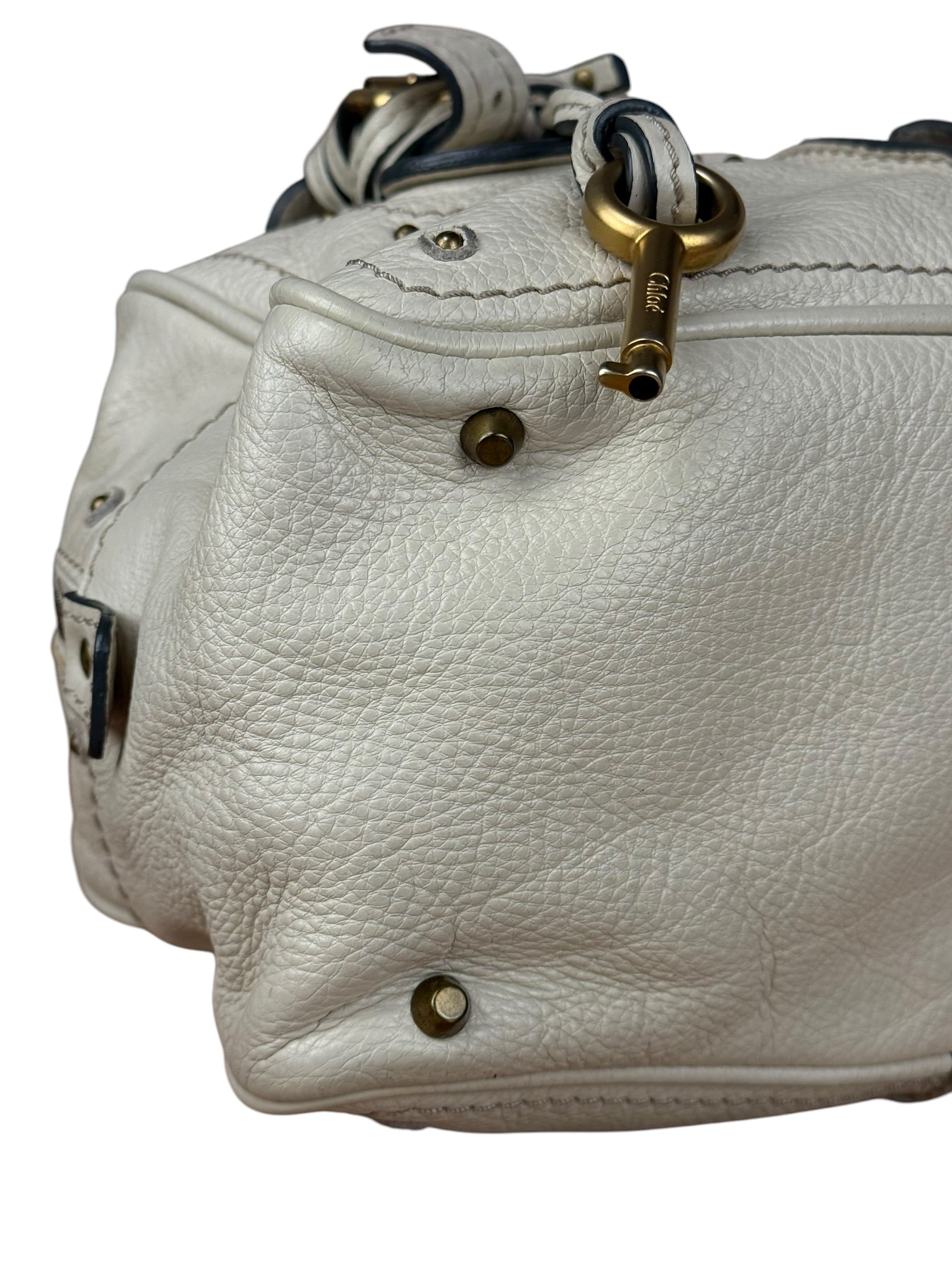 Chloé Ivory Leather Mini Paddington Handbag