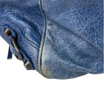 Balenciaga Navy Leather Moto Work Two-Way Bag