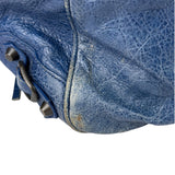 Balenciaga Navy Leather Moto Work Two-Way Bag