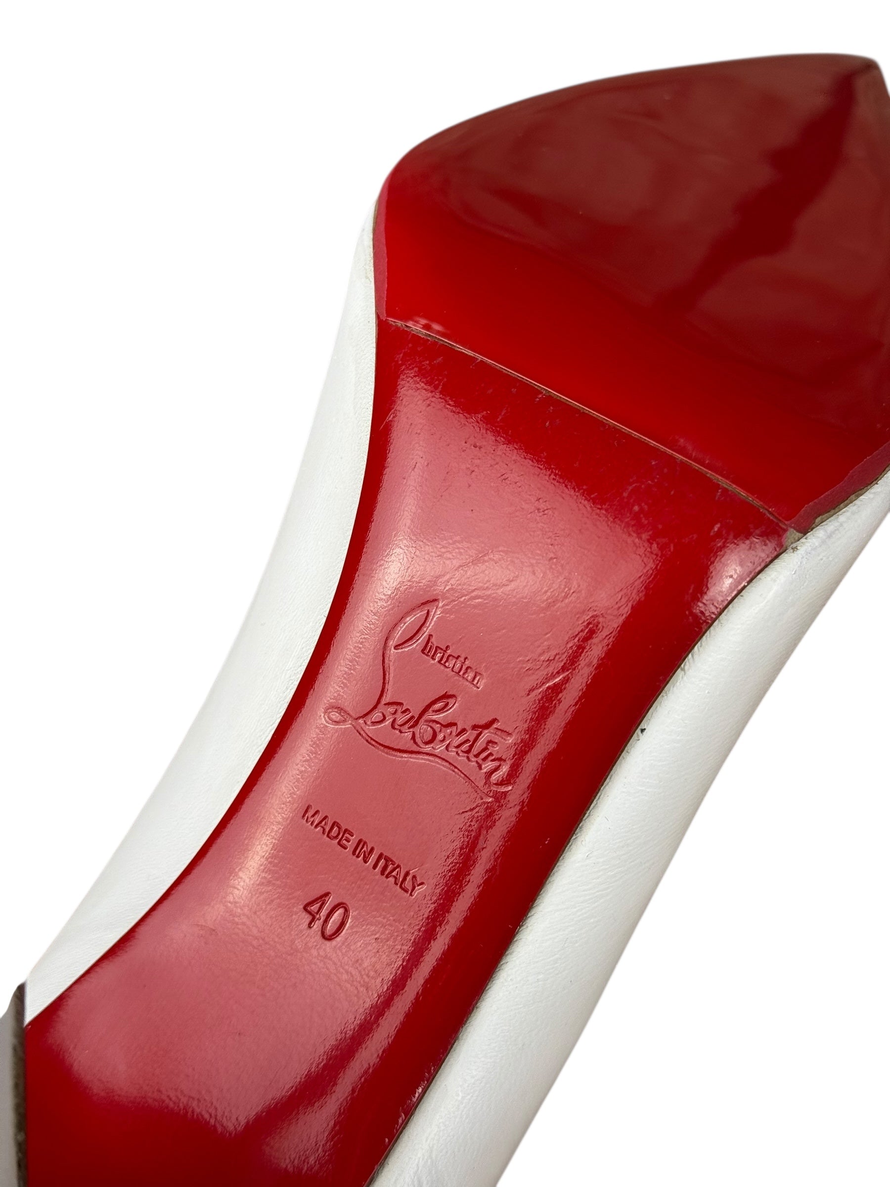 Christian Louboutin Kate Pumps White Nappa Leather
