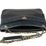 Chanel Vintage Black Quilted Leather Grand Shopping Tote/Shoulder Bag-1990