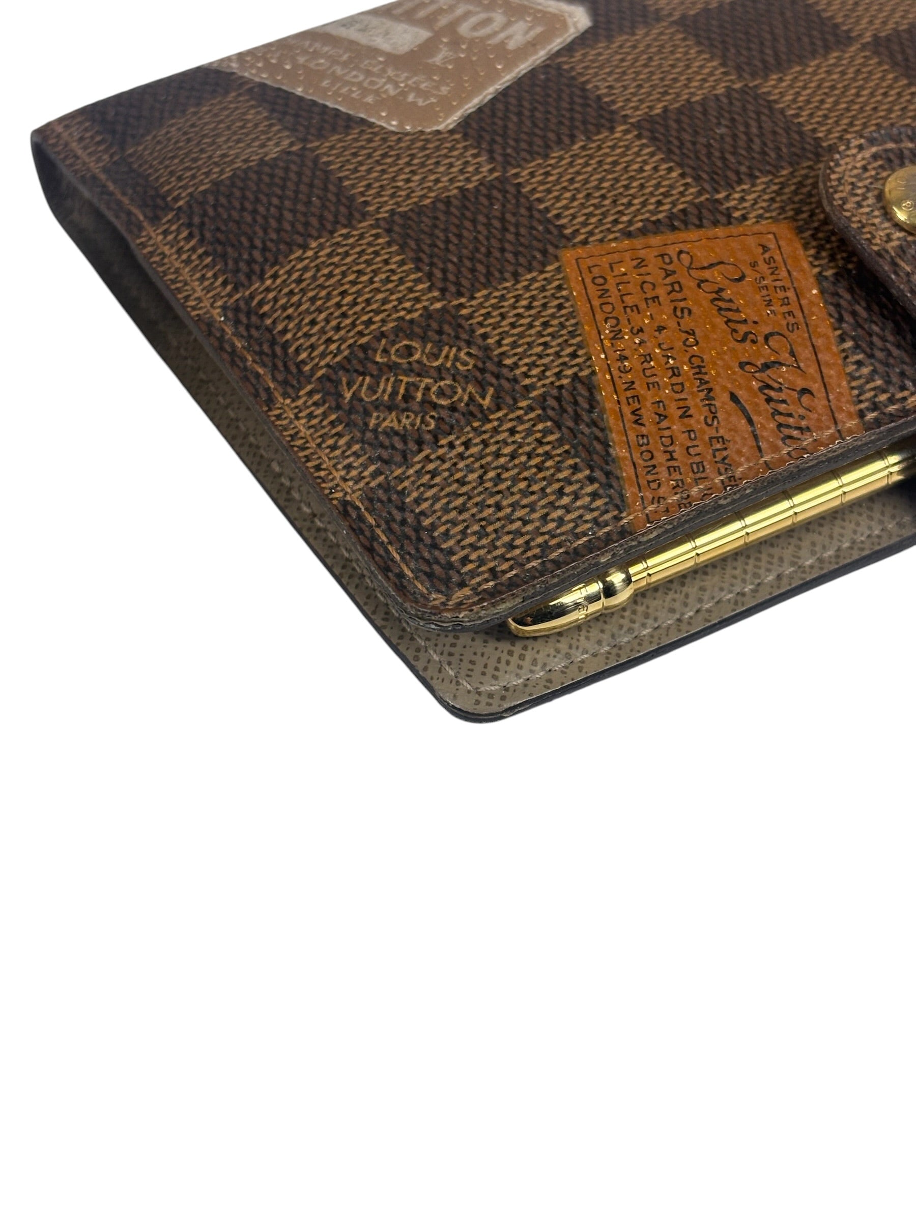 Louis Vuitton Damier Ebene Trunk & Labels Small Ring Agenda Cover