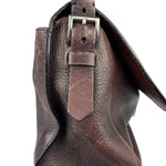 Prada Vintage Brown Leather Cervo Antik Messenger Bag