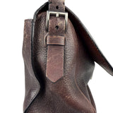 Prada Vintage Brown Leather Cervo Antik Messenger Bag