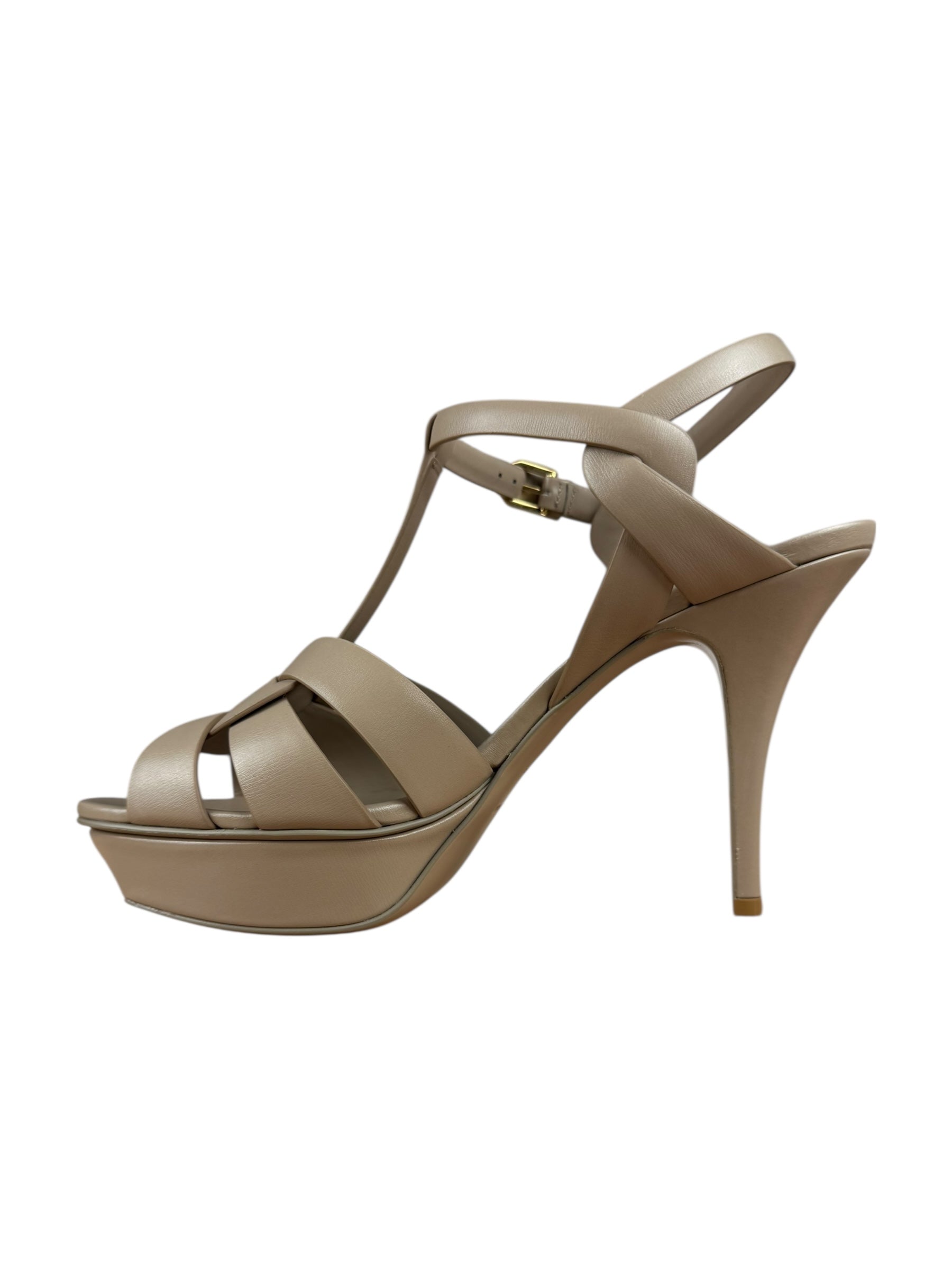 Saint Laurent King Palm Heels Beige