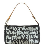 Louis Vuitton Graffiti Canvas Monogram White Spray-Paint Pochette