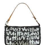 Louis Vuitton Graffiti Canvas Monogram White Spray-Paint Pochette