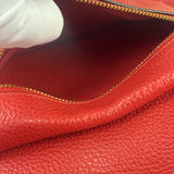 Coach Red Pebbled Mini Charlie Backpack