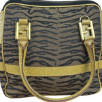 Fendi Vintage Tiger Print Mini Bowler Bag