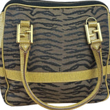 Fendi Vintage Tiger Print Mini Bowler Bag