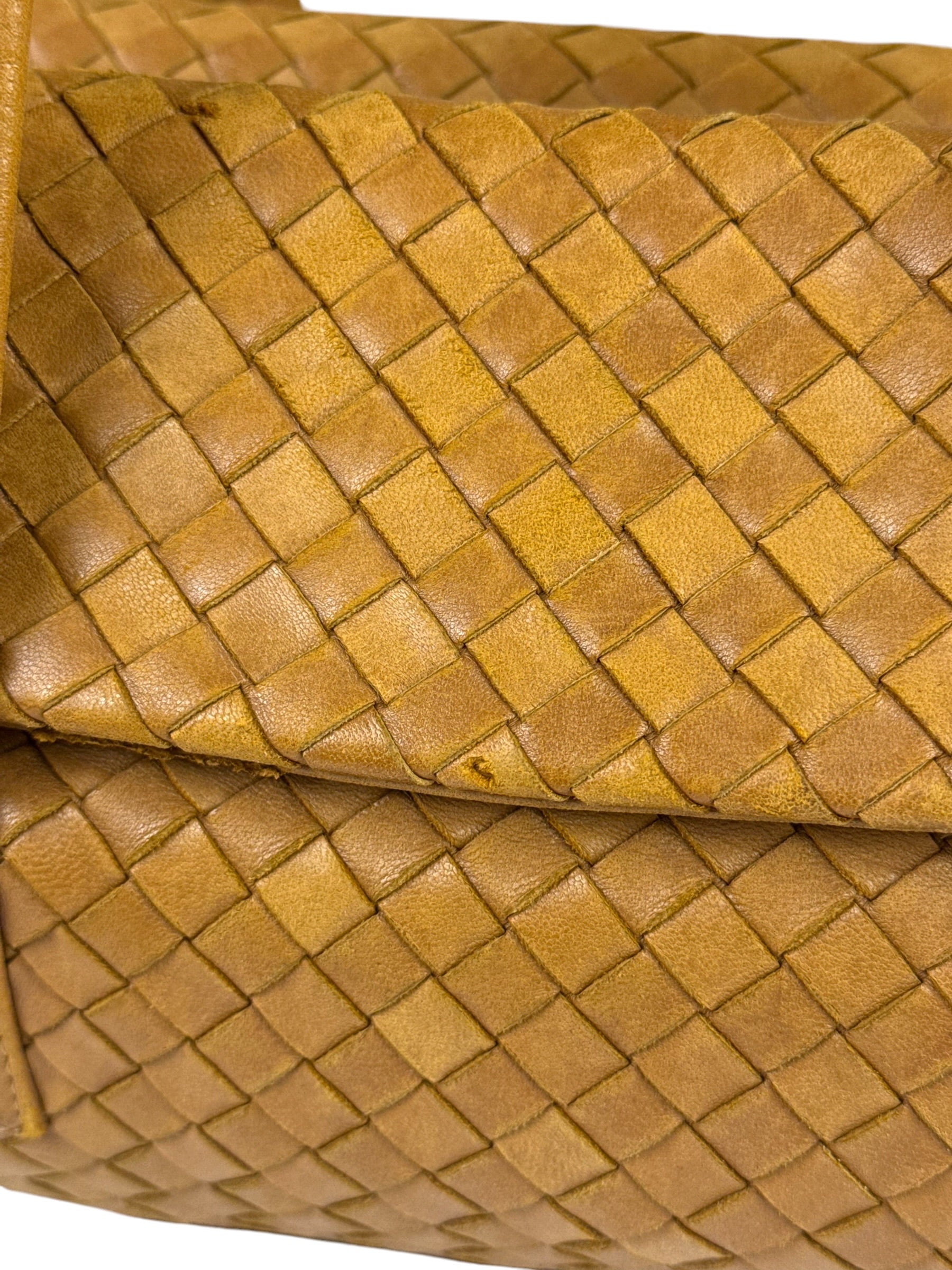 Bottega Veneta Tan Brown Intrecciato Shoulder Bag