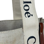 Chloe Leather Trim Woody Medium Tote Bag