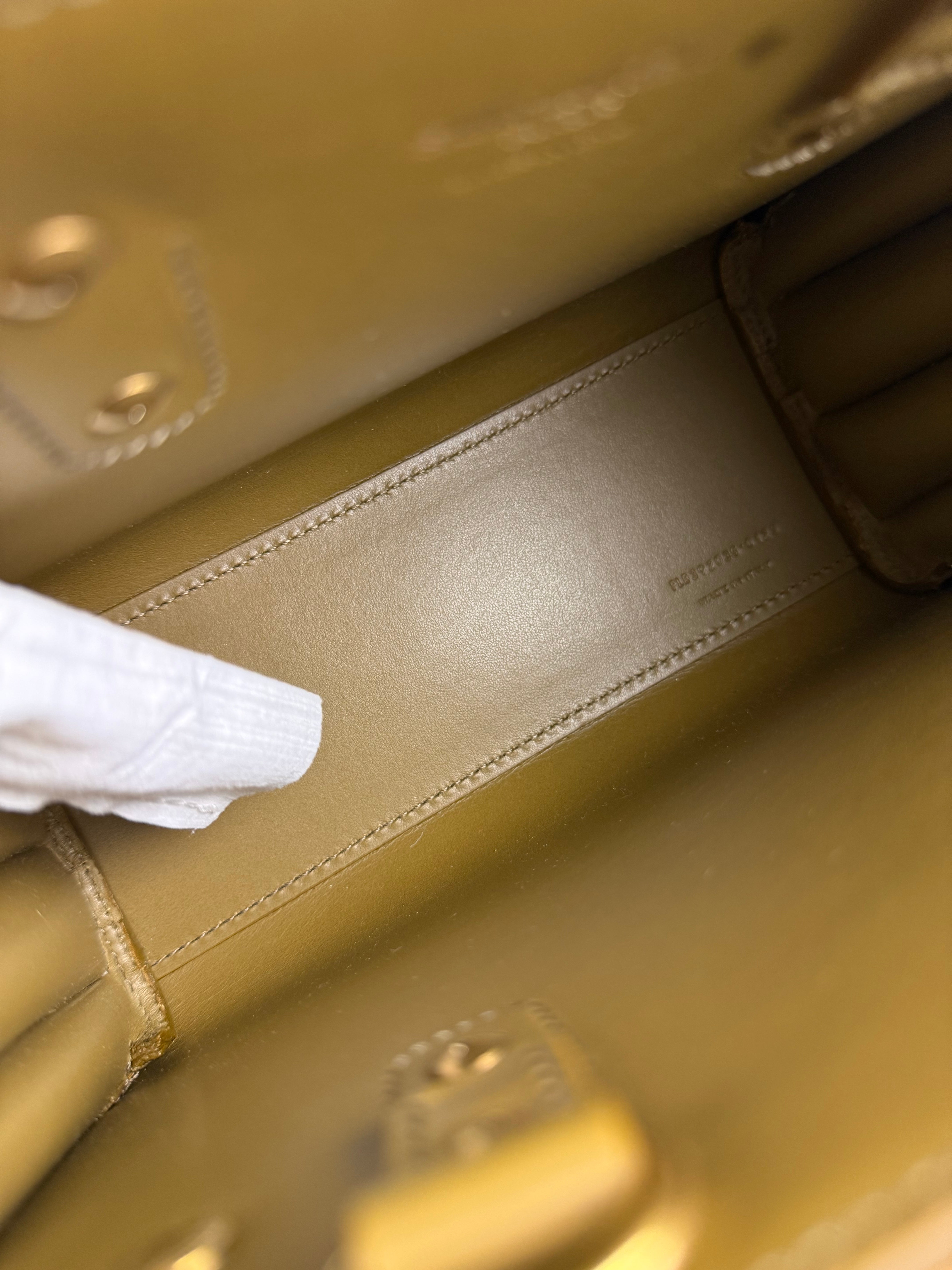 Saint Laurent Green Leather Nano Sac De Jour 2Way Tote