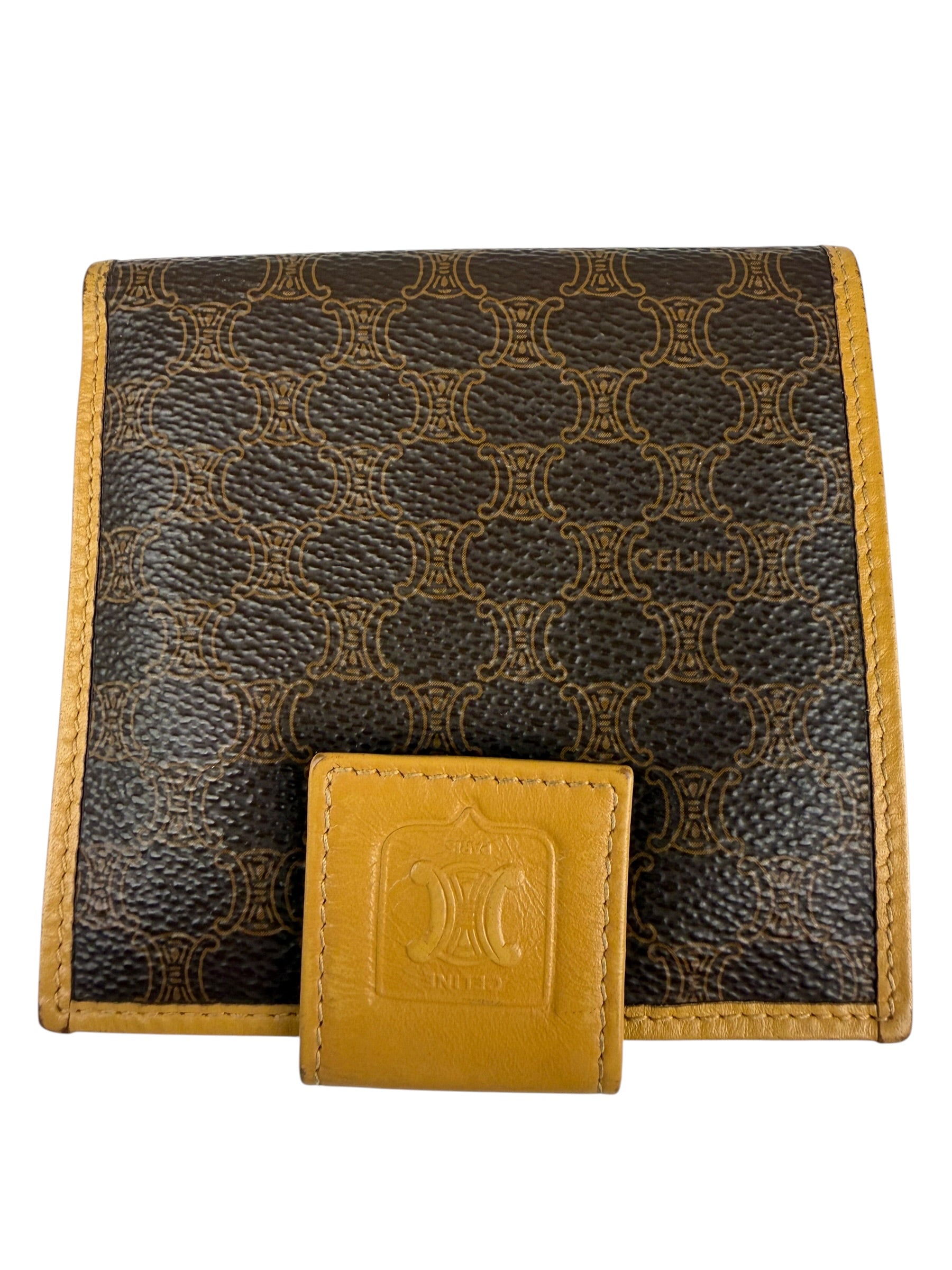 Celine Vintage Macadam Compact Bifold Wallet
