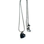 Christian Dior Dainty Sterling Silver Heart Pendant Necklace