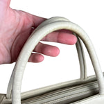 Prada Leather Tote Bag Beige/Ivory