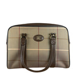 Burberry Brown Vintage Check Boston Handbag