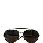 Tom Ford Black/Gold Brow Frame Aviatior Sunglasses