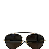 Tom Ford Black/Gold Brow Frame Aviatior Sunglasses