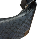 Gucci Vintage Black GG Canvas Shoulder Bag