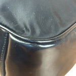 Prada Black Tessuto Nylon Leather Trim Hobo Bag