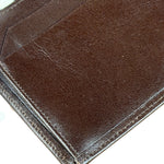 Christian Dior Brown Leather Bifold Checkbook Wallet