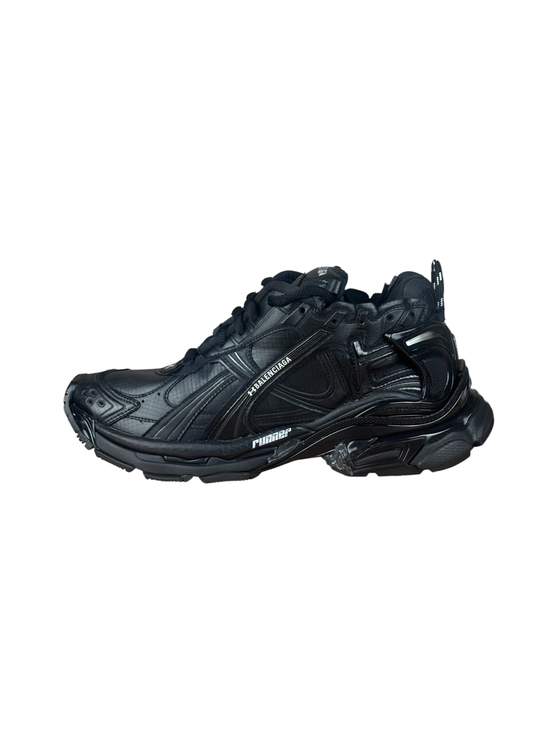 Balenciaga x Under Armour Black Runner Ripstop Sneakers