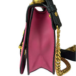 Prada Pink/Black Saffiano Leather Trim Small Cahier Crossbody Bag