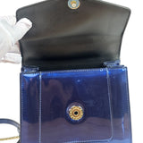 Bvlgari Shiny Blue Patent Leather Serpenti Forever Two-Way Bag