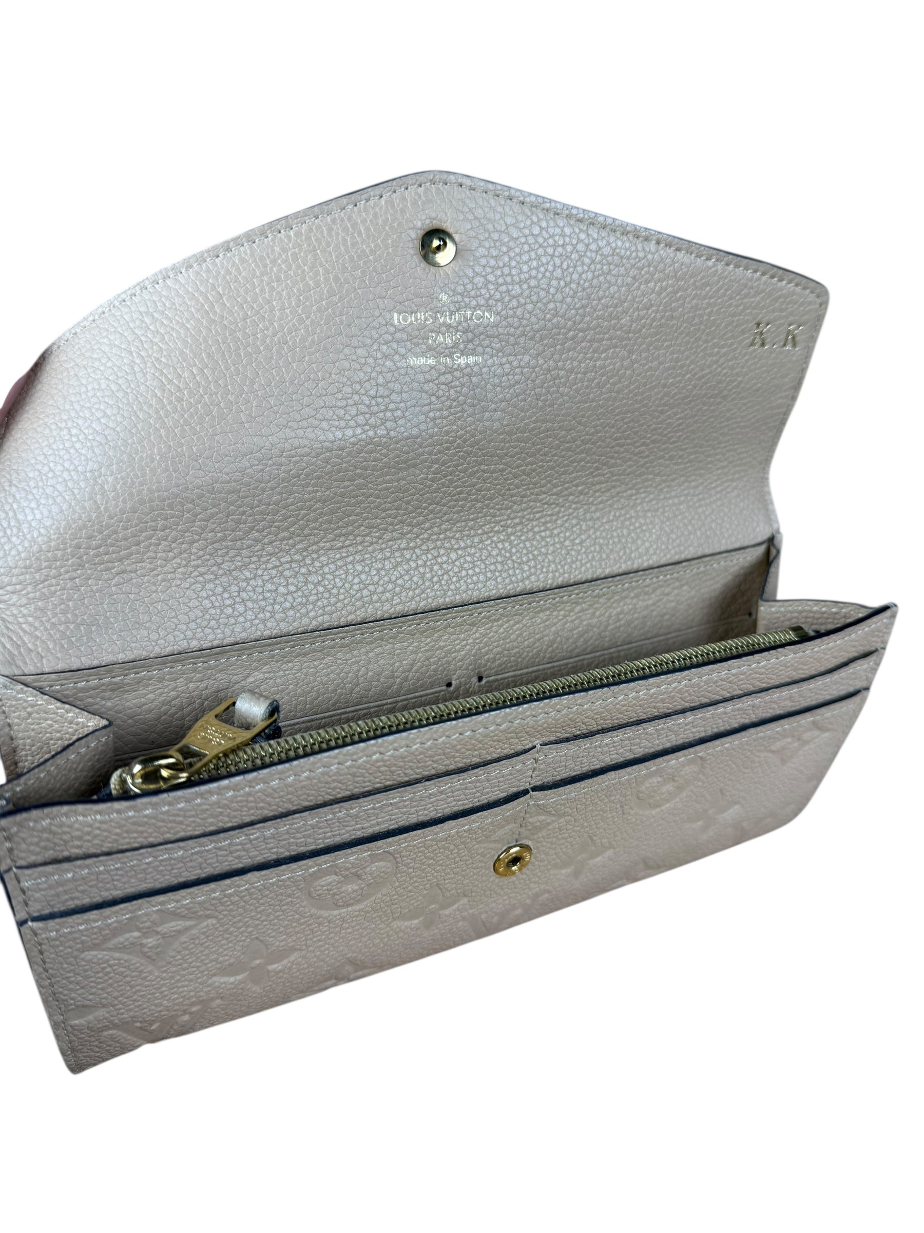 Louis Vuitton Empreinte Leather Beige Sarah Wallet
