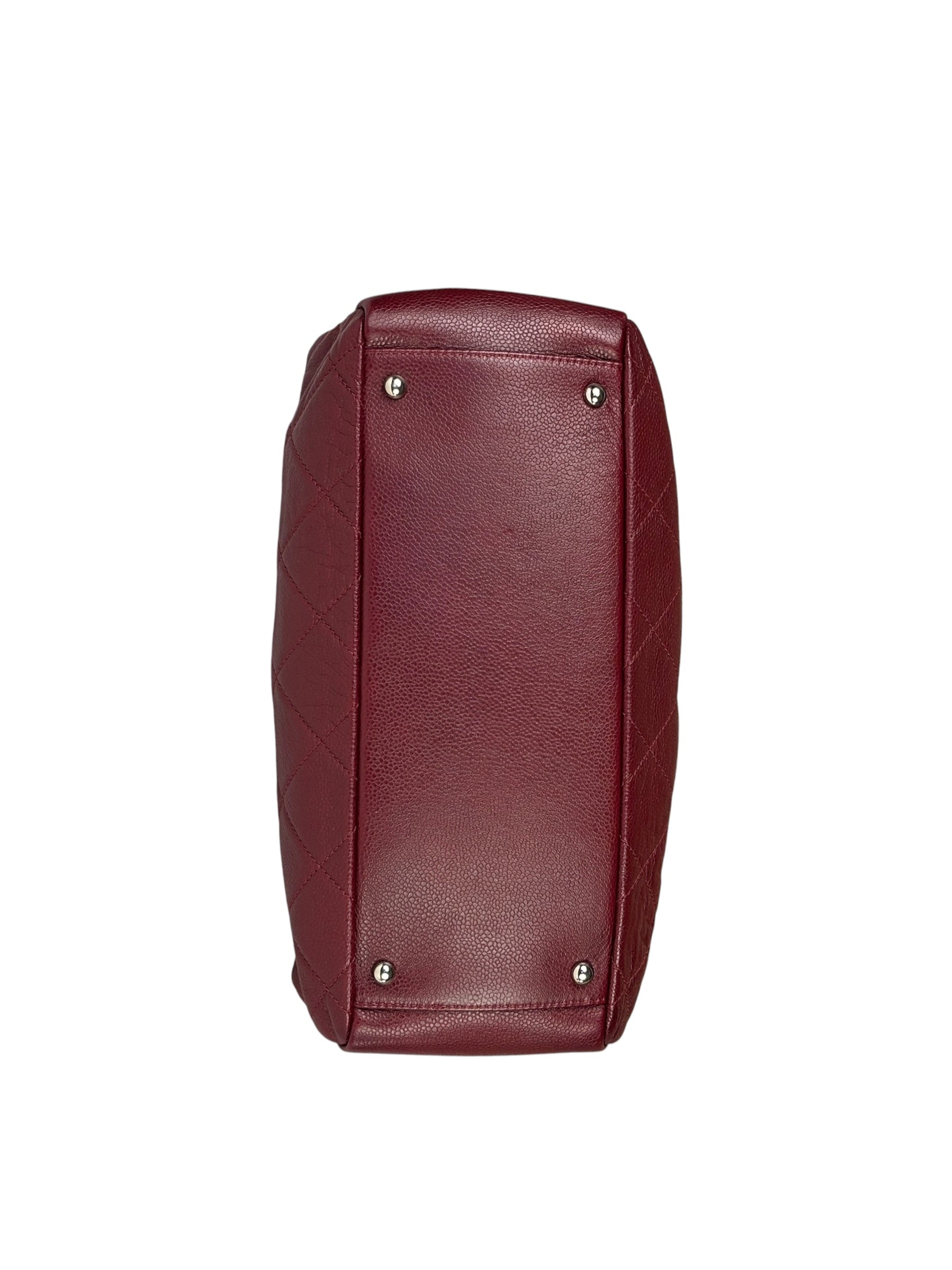Chanel Burgundy Caviar Quilted Leather Tote 2010