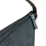 Gucci GG Vintage Black Canvas Monogram Boat Pochette