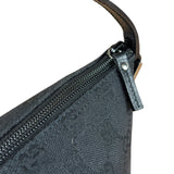 Gucci GG Vintage Black Canvas Monogram Boat Pochette