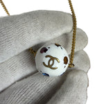 Chanel Vintage Spring Collections Soccer Ball Rhinestone Charm Necklace 04S 2004