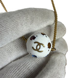 Chanel Vintage Spring Collections Soccer Ball Rhinestone Charm Necklace 04S 2004