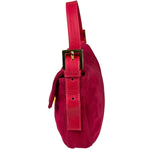Fendi Pink Suede/Leather Trim Baguette